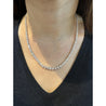 Natural 15.50 CTTW Graduated Diamond Riviera Tennis Necklace 18" in Platinum