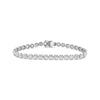 Natural 5 Carat Diamond Bezel Tennis Bracelet in 14K White Gold