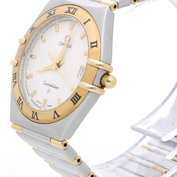 Omega Constellation 1312.30 Two Tone 33mm Roman Bezel White Dial Full Set Watch – Assay Jewelers