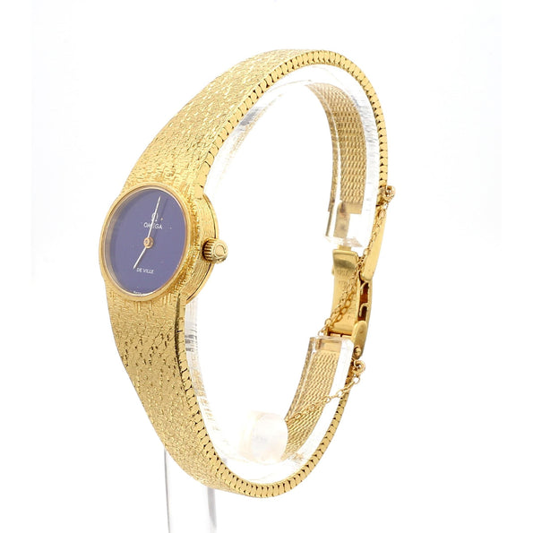 Omega De Ville Lapis Lazuli Dial 18K Gold Manual Wind Watch
