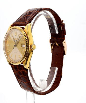 Rolex 34mm Oysterdate Precision 6294 Two Tone Honeycomb Bowtie Gold Watch – Assay Jewelers