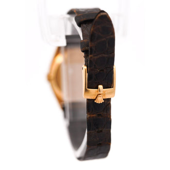 Rolex Cellini 18K Gold 4129 Manual Champagne 25mm Dial Leather Watch – Assay Jewelers