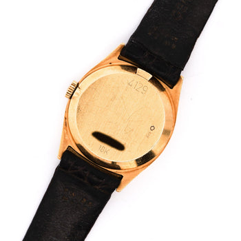 Rolex Cellini 18K Gold 4129 Manual Champagne 25mm Dial Leather Watch – Assay Jewelers