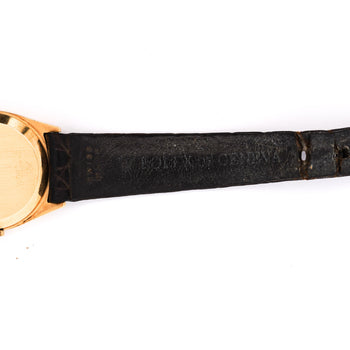 Rolex Cellini 18K Gold 4129 Manual Champagne 25mm Dial Leather Watch – Assay Jewelers