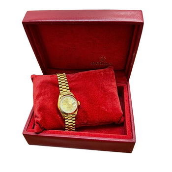 Rolex Datejust Presidential Champagne 18K Gold Diamond Dial Fluted Watch – Assay Jewelers