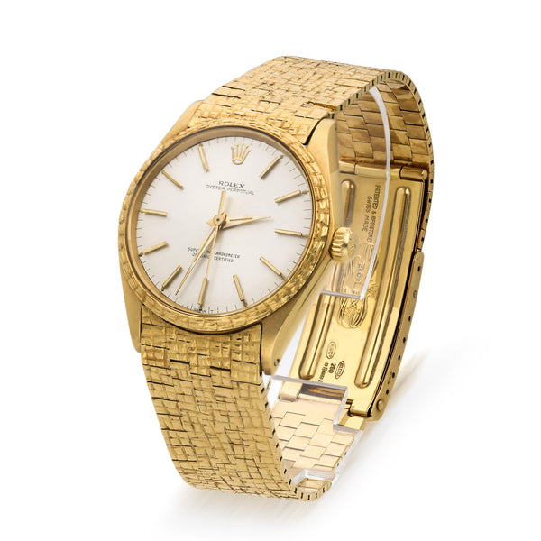 Rolex Oyster Perpetual 1028 18K Gold 34mm Watch Vintage 1963 w/box