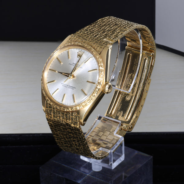 Rolex Oyster Perpetual 1028 18K Gold 34mm Watch Vintage 1963 w/box