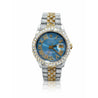 Rolex Tiffany Blue Fully Iced Out Diamond Datejust Watch