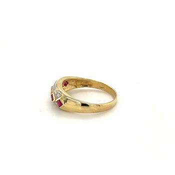 Ruby and Diamond Art Deco Square Pattern Vintage Ring – Assay Jewelers