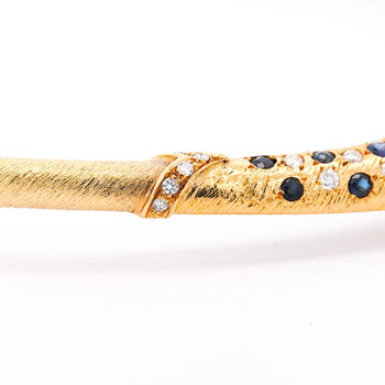 Sapphire and Diamond 18K Gold Leopard Motif Choker Necklace – Assay Jewelers