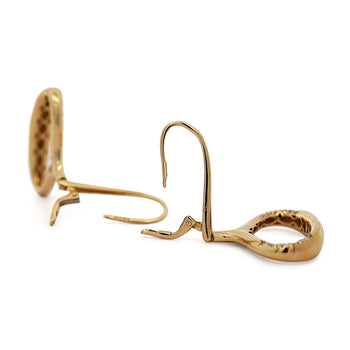14K Gold Wide Open Oval Drop Diamond Wire Clip Earring - Made in Italy – Assay Jewelers
