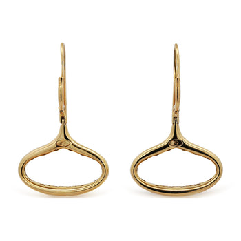 14K Gold Wide Open Oval Drop Diamond Wire Clip Earring - Made in Italy – Assay Jewelers