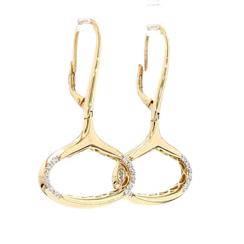 14K Gold Wide Open Oval Drop Diamond Wire Clip Earring - Made in Italy – Assay Jewelers