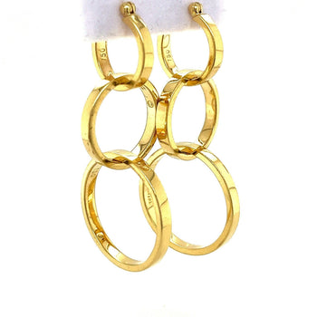 Tiffany & Co. 18K Gold Paloma Picasso 3 Ring Interlocking Hoop Earrings – Assay Jewelers