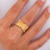 Tiffany & Co. 18K Gold Ribbed Band Ring Circa 2002