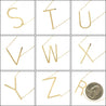 Tilted Initial 14K Gold Pendant Cable Chain Necklace