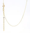 Tilted Initial 14K Gold Pendant Cable Chain Necklace