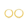 Tiny 9mm Rope Huggie Hoop 14k Gold Earrings