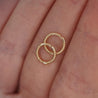 Tiny 9mm Rope Huggie Hoop 14k Gold Earrings