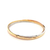 Tri-Color Interlocking Bangle aus 18k Weiß-, Rosé- und Gelbgold