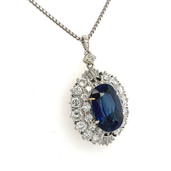 Van Cleef and Arpels Ceylon Blue Sapphire and Diamond Pendant Necklace – Assay Jewelers