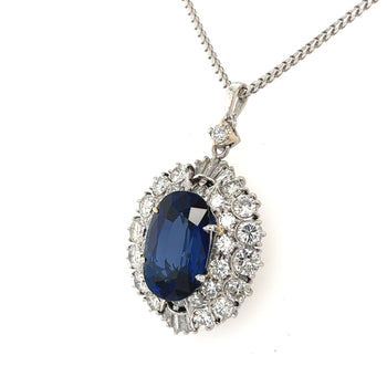 Van Cleef and Arpels Ceylon Blue Sapphire and Diamond Pendant Necklace – Assay Jewelers