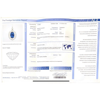 Van Cleef and Arpels Ceylon Blue Sapphire and Diamond Pendant Necklace – Assay Jewelers