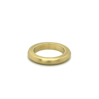 Vintage 14K Yellow Gold Thick Brushed Finish Rounded Gold Band Ring – Assay Jewelers