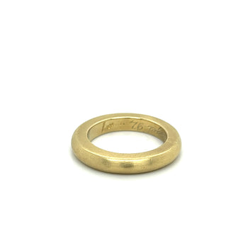 Vintage 14K Yellow Gold Thick Brushed Finish Rounded Gold Band Ring – Assay Jewelers