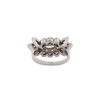 Vintage 1.85 Carat Marquise Cut Diamond Cocktail Platinum East-West Ring – Assay Jewelers