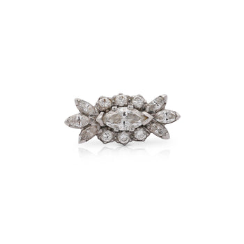 Vintage 1.85 Carat Marquise Cut Diamond Cocktail Platinum East-West Ring – Assay Jewelers