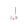 Vintage 26 CTTW Aquamarine, Kunzite & Diamond Detachable Mix/Match Earrings