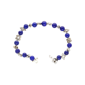 Bracelet Anciens Art déco en platine avec lapis-lazuli et diamants – Assay Jewelers