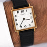 Vintage Cartier 14k Gold Manual Wind 25mm Square Case Watch