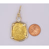 Vintage Escudo "Doubloon" 22K Replica Coin 14K Gold Pendant