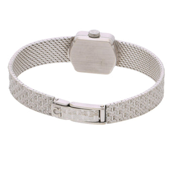 Vintage Omega Geneve Ladies 18K White Gold Blue Dial Square Mesh Bracelet Watch – Assay Jewelers