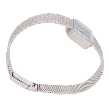 Vintage Omega Geneve Ladies 18K White Gold Blue Dial Square Mesh Bracelet Watch – Assay Jewelers