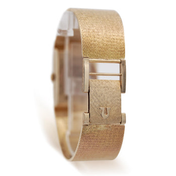 Vintage Omega for Tiffany & Co 14K Gold Textured Dial Manual Wind Bracelet Watch – Assay Jewelers