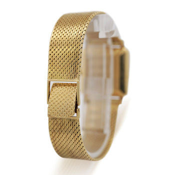 Vintage Patek Philippe 25mm Square Ellipse 18K Gold Black Dial Watch – Assay Jewelers