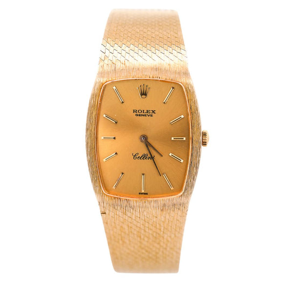 Vintage Rolex Cellini 3807 Champagne Dial 18K Gold Manual Watch