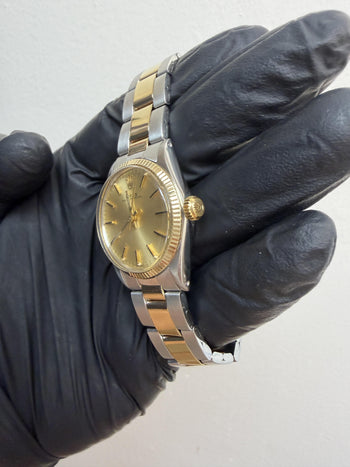 Vintage Rolex OP 6551 Two Tone Champagne Dial 31mm Watch – Assay Jewelers