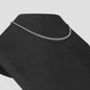 8 Carat Graduated Diamond 3-Prong Tennis Necklace 14K White Gold