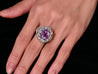 10.35 Carat Purple Sapphire No Heat Ceylon and Diamond Cluster Ring