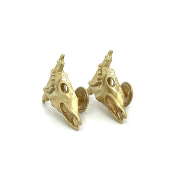 14k Oro Massiccio Gemelli con Toro Morto Firmati Mignon Faget – Assay Jewelers