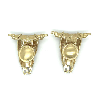 14k Gemelli Dead Bull in oro massiccio, firmati Mignon Faget – Assay Jewelers